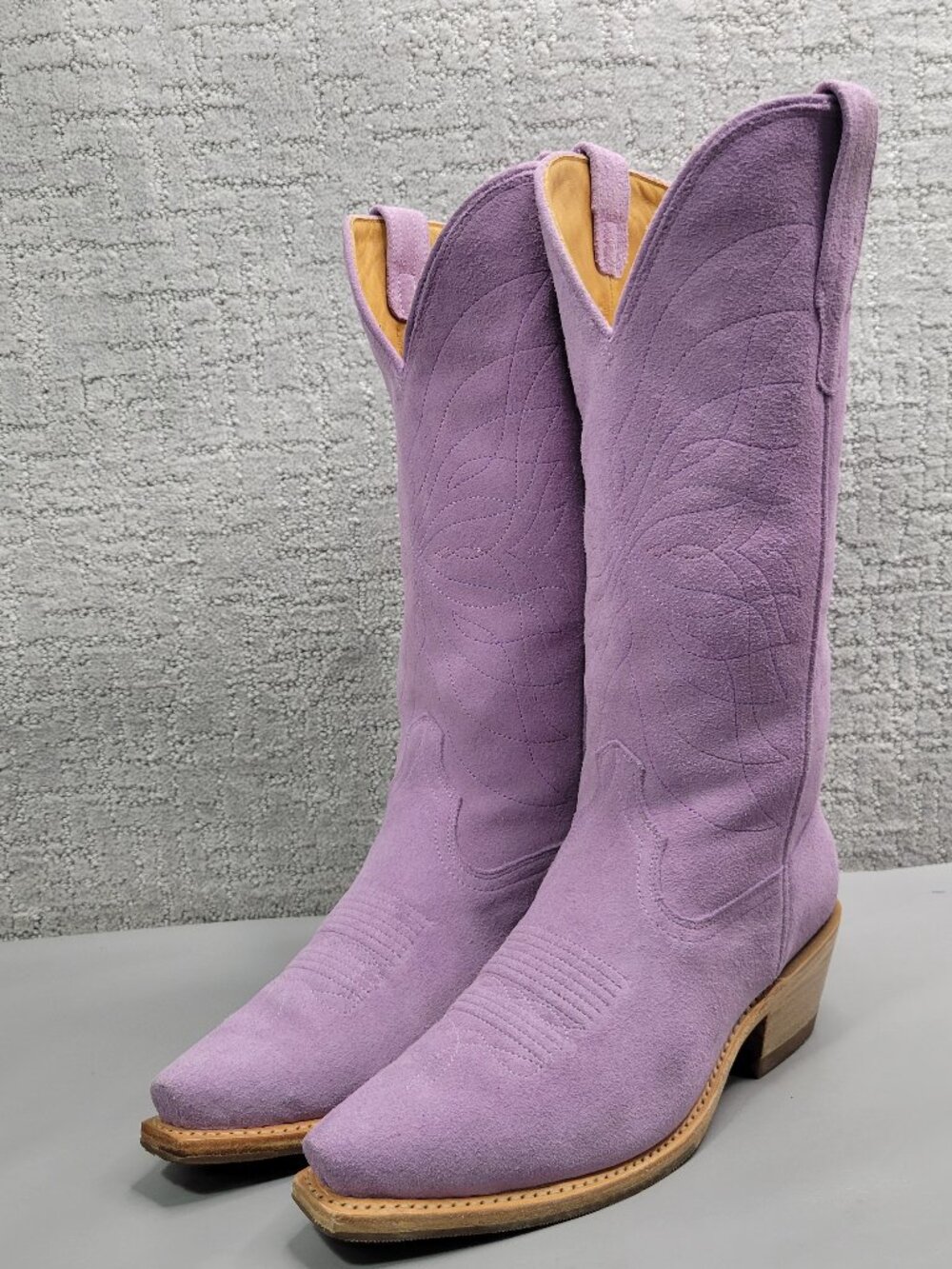 Tecovas The Annie Monarch Women's Size US 8B Lavender Suede Cowgirl Boots. - Picture 2 of 13